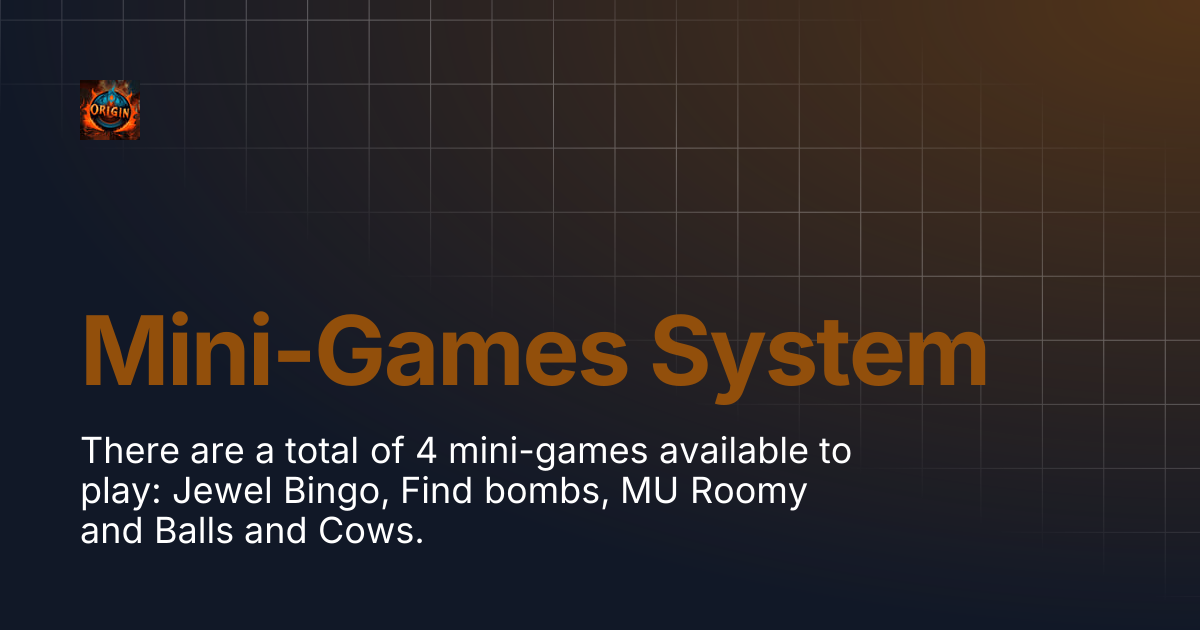 Mini-Games System | OriginMU